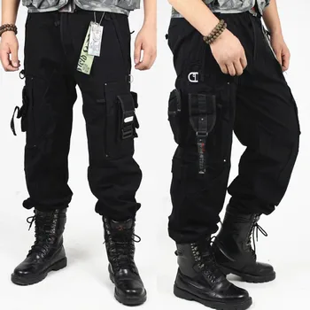 

CARGO PANTS Overalls Male Mens Army Clothing TACTICAL PANTS MILITARY Work Wear Many Pocket Combat Army Style Straight Trousers