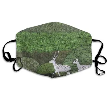 

Mouth Mask Sika Deer Print Masks - Breathable Adjustable Windproof Mouth-Muffle, Camping Running for Women and Men