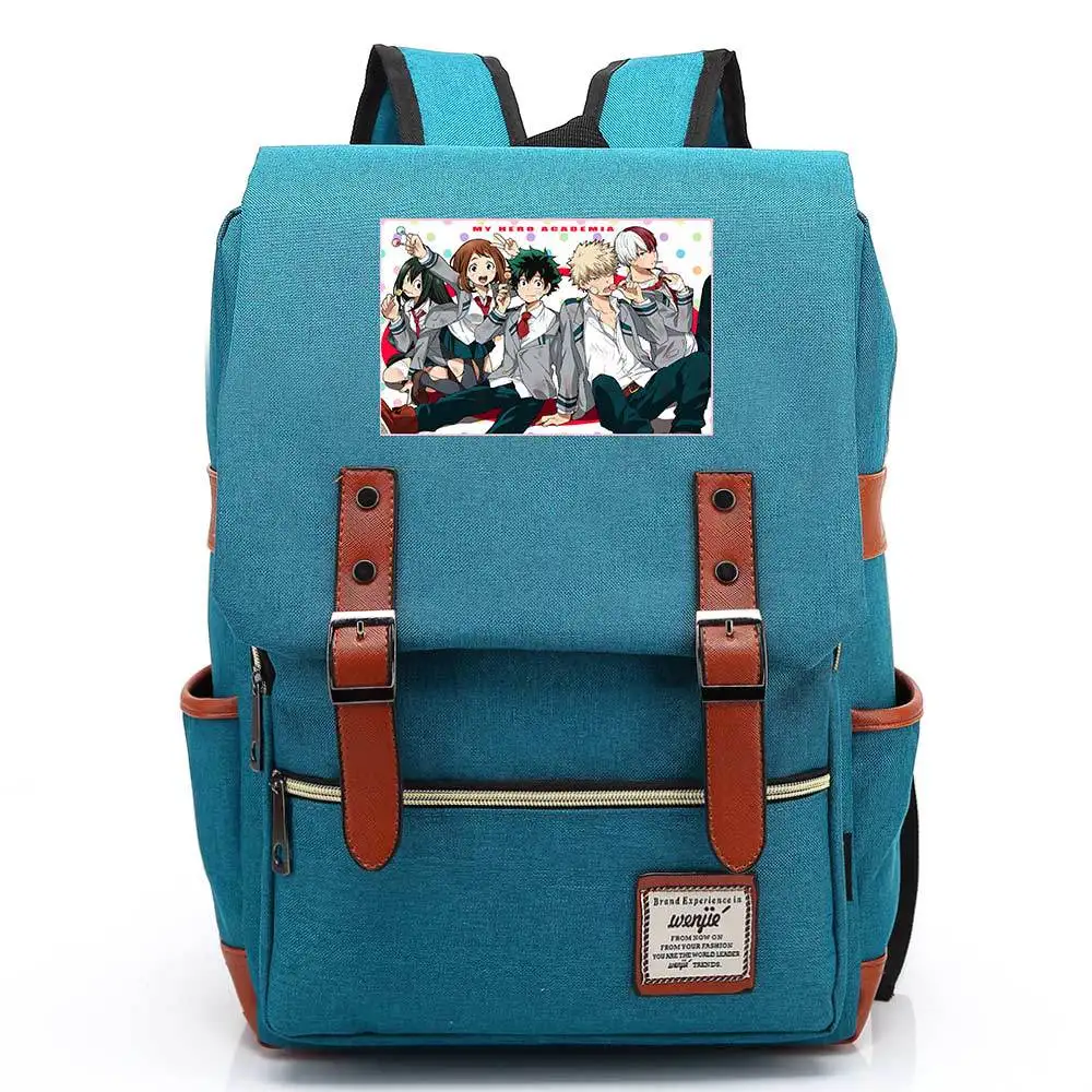 My Hero Academy элегантные брезентовые школьные рюкзаки Bookbag аниме женский милый рюкзак большой дорожный рюкзак мужской нейлоновый рюкзак для ноутбука