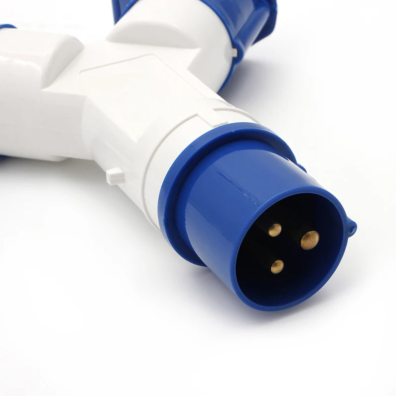 3 Way 16 AMP 16A Splitter Plug Socket 3 Pin Electrical Connector Waterproof Plug for Industrial