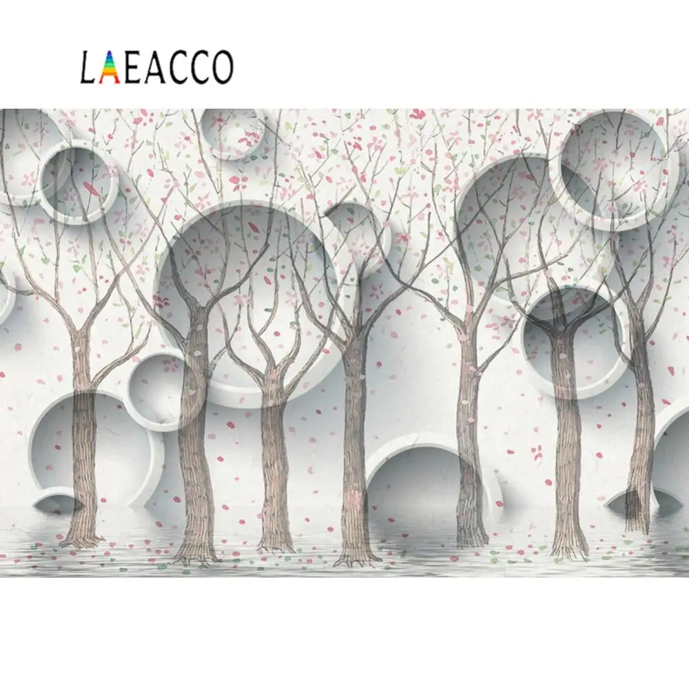 

Laeacco Photo Background Royal Rings Circle With Old Tree Pattern Party Decor Child Photographic Backdrop Photocall Photo Studio