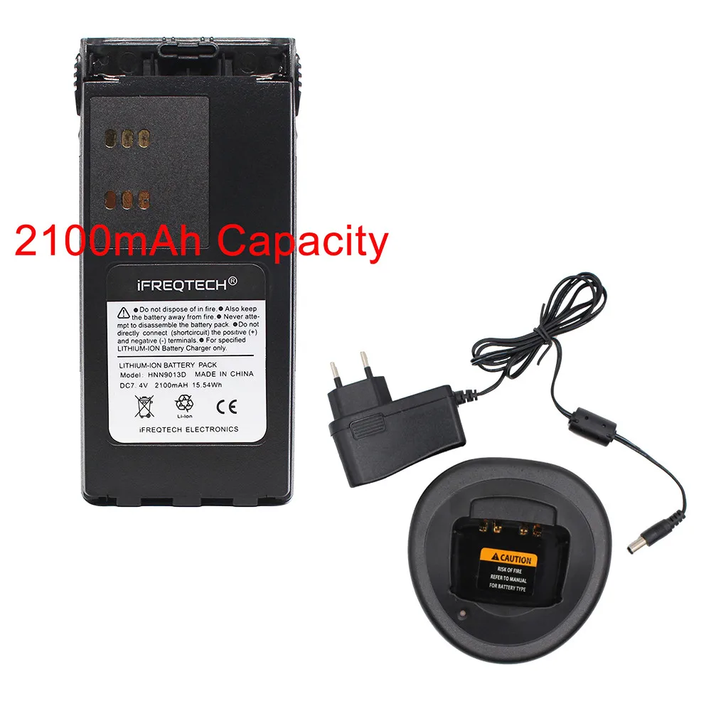 2100mAh with Charger HNN9013D HNN9013 литий-ионный аккумулятор для Motorola радио GP340 GP380 GP640 GP680 HT1250 HT750 GP328 PRO5150 MTX850 PR860 HNN9009 - Цвет: 2100mAh with Charger