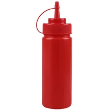 Практичный бутик 12 унций пластиковая бутылка для соуса колпачок с дозатором масло для приправ кетчуп 1ПК-красный