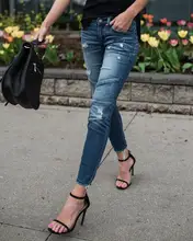 Jeans woman Classic Slim Ripped Stretch Pencil Skinny Jeans Women 2020