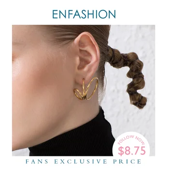 

ENFASHION Multi-layer Circle Stud Earrings For Women Gold Color Punk Geometric Stainless Steel Earings Fashion Jewelry E191116