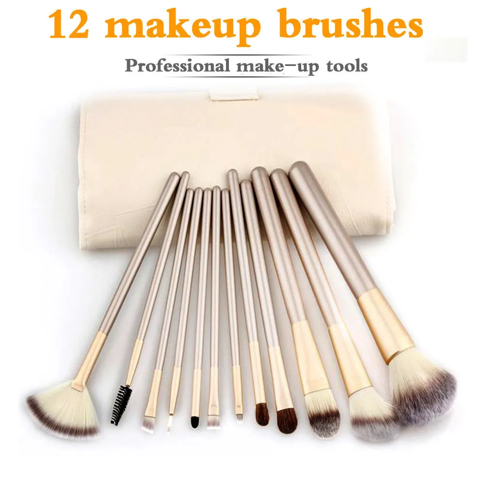 12/18/24Pcs Makeup Brushes Professional Soft Cosmetics Make Up Brush Set Kabuki Foundation Lipstick Brush Beauty maquillaje
