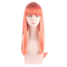 

Silence Suzukat Women's Anime Cosplay Costumes Pretty Derby New Year Cosplay Use Orange Synthetic Long Straight Wig