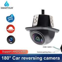 Smartour – caméra de recul pour voiture, HD, 180 ° CCD, étanche, système de Vision nocturne pour le stationnement, sauvegarde universelle, Image couleur, Ntsc 