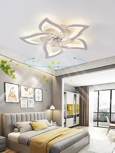 Потолочные вентиляторы IRALAN с подсветкой, умный переключатель, современный светодиодный потолочный вентилятор, Минималистичная лампа для г...