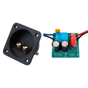 

4Pcs Speaker Box Terminal Square Screw Cup Connector Subwoofer & 1x 60W 2 Way o Speaker Frequency Divider