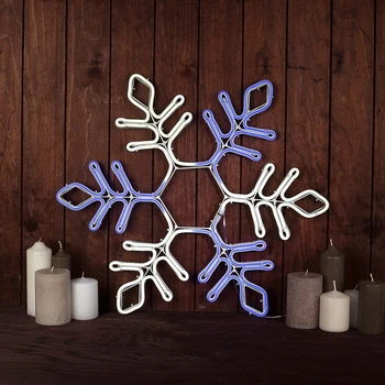 

Figure from neon "Snowflake", 57 cm, 576 LED, 12V, controller 8 modes, BLUE-WHITE 4357354