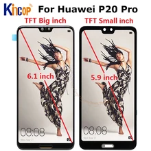 Tft digitalizador touchscreen para huawei, tela de reposição para huawei p20 pro p20 plus CLT-AL01 CLT-L29 e 6.1