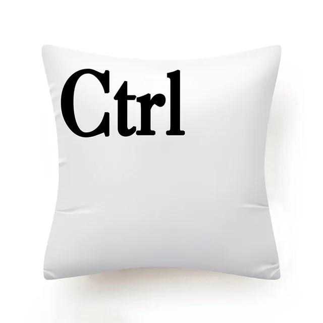Клавиатура Jeanette Alt Del Ctrl письмо шаблон объятия Чехлы для подушек черный и белый домашний Декор домашний Автомобиль комфорт Чехлы для подушек - Цвет: H04