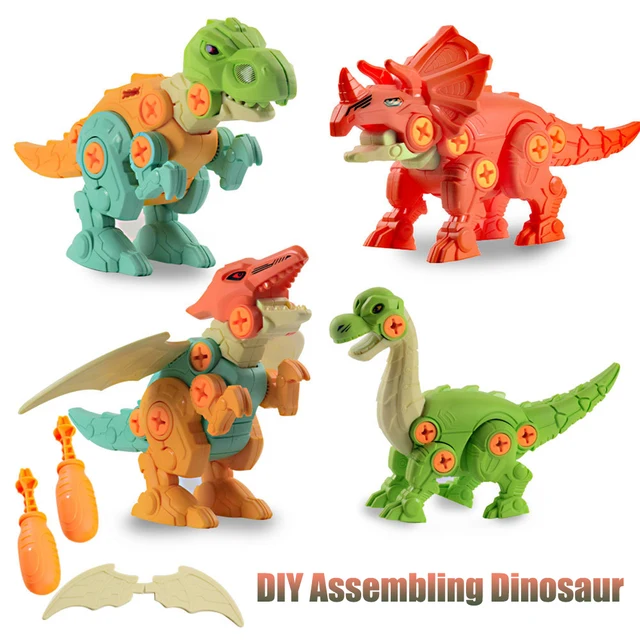 A set of Dinosaur Model Children's Educational DIY Assembly Dinosaur Toy Disassembly Screw Animal Model Set Assembly Toy 1
