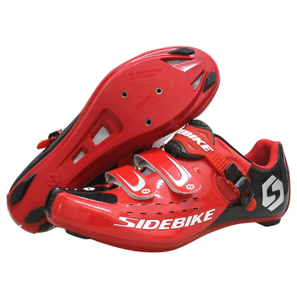 Sidebike/Обувь для велоспорта; обувь для езды на велосипеде; износостойкая противоскользящая дышащая мужская обувь для велоспорта - Цвет: red
