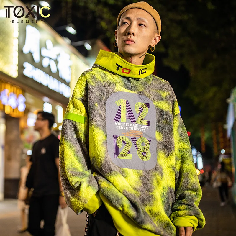 Новые хип хоп мужские толстовки чокер уличная Harajuku свободная зимняя одежда Мужская мода ретро