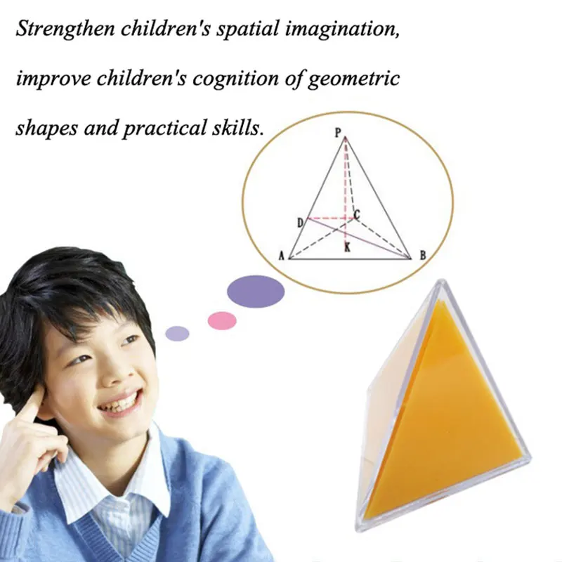 Montessori Geometry Model Math Toys 3D Transparent Detachable Teaching Experiment Geometric Model Educational Toys For Children 5