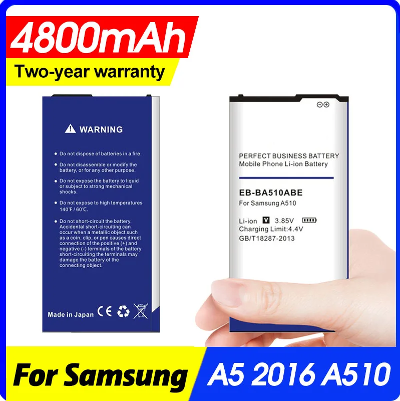 4800 мА/ч EB BA510ABE батарея для Samsung Galaxy Note 2016 Издание A510 SM A510F A5100 A5 A51|Аккумуляторы