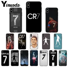 Yinuoda CR7 logotipo cristiano ronaldo 7 caso de fútbol 8 para el iPhone de Apple 7 6 6S Plus X XS X MAX 5 5S SE XR 11pro max fundas para móviles(China)