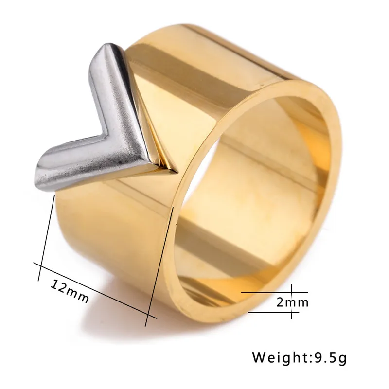 LETAPI Fashion Brand Female Ring Jewelry Double Color Anillos Mujer Femmel Titanium Steel Ring for Women High Polished Luxury finger ring