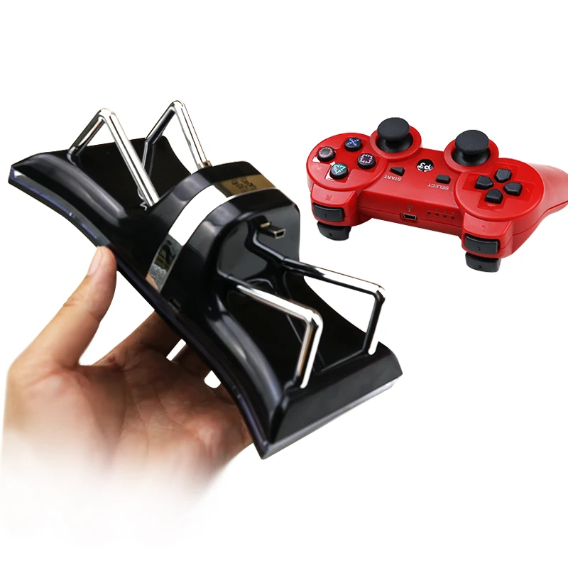 USB двойная зарядная док-станция для PS3 контроллер зарядная док-станция Подставка для sony playstation 3 со Светодиодный индикатор для PS3 PS3 тонкий джойстик
