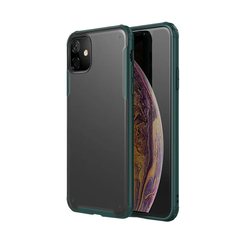 Зеленый Противоударный резиновый ЖЕСТКИЙ чехол из поликарбоната для IPhone 11 Pro Max Роскошный чехол для IPhone 11 Pro - Цвет: Зеленый