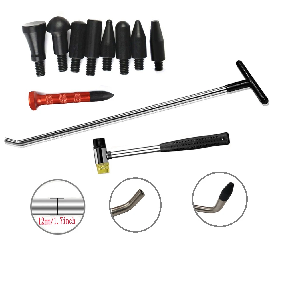 

Dent Removal Tools Paintless Dent Repair Tools Rods Tools Dent Puller Car Dent Removal for Hail Damage Dent Repair Kit (R1)