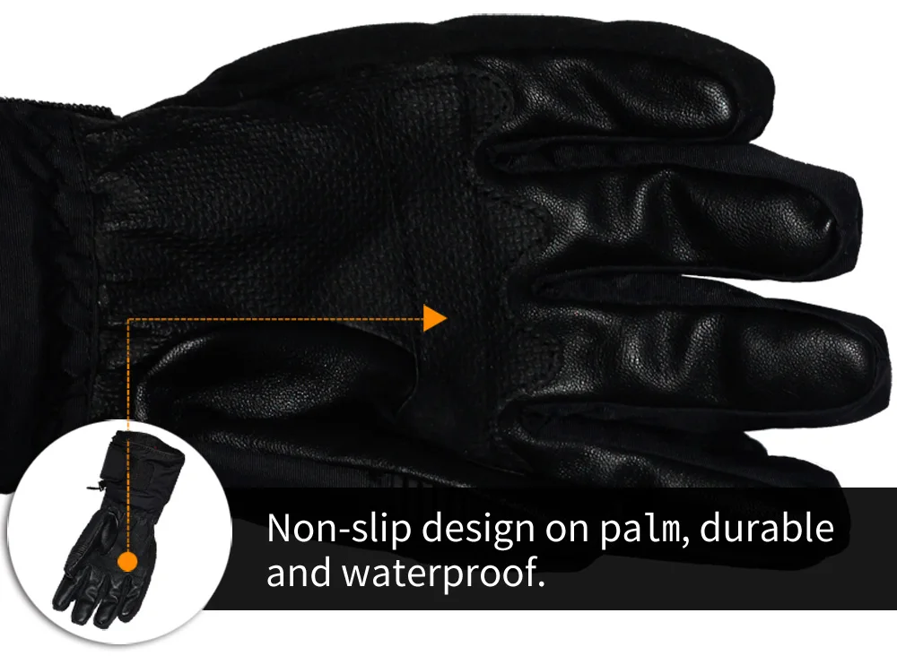Мотоциклетные перчатки для гонок водонепроницаемые ветрозащитные зимние теплые кожаные велосипедные перчатки