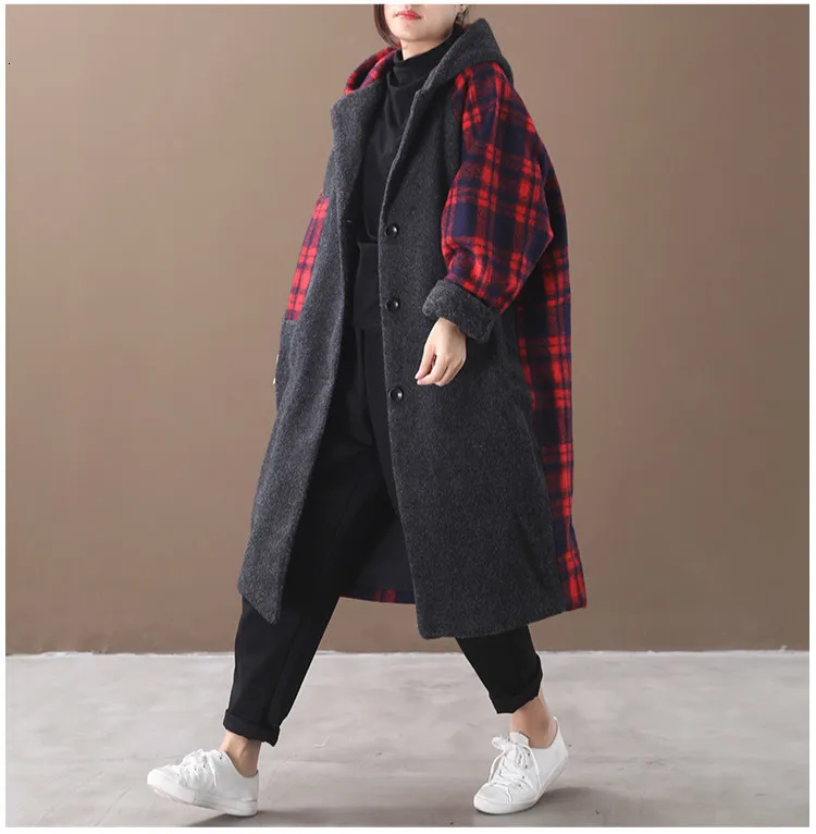 Max LuLu модная Корейская одежда зимняя женская длинная уличная одежда женские шерстяные теплые клетчатые Пальто повседневные ветровки размера плюс