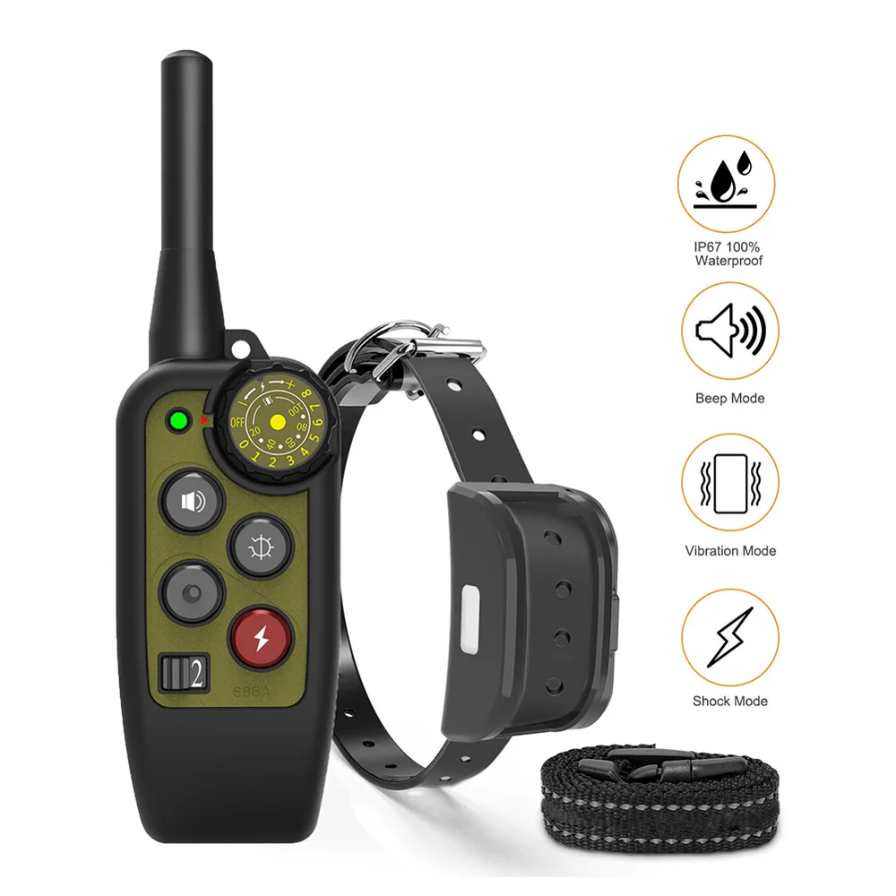for 1 dog JANPET ошейник для дистанционного обучения собак 500 ярдов перезаряжаемый Водонепроницаемый Электрический ударный ошейник для собак с глухим операционным тренером для домашних животных - Цвет: for 1 dog