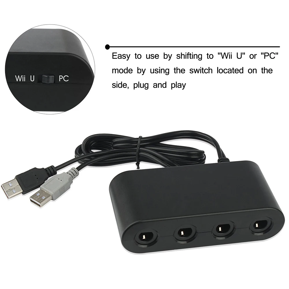Игровая консоль USB адаптер конвертер 4 порта для GC GameCube для wii U/PC/nintendo Switch контроллер