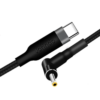 

JORINDO Type-C male plug to DC5.5*2.5MM male plug Fast charging power cable for laptop，USB-C to DC5525 ，100W,5A