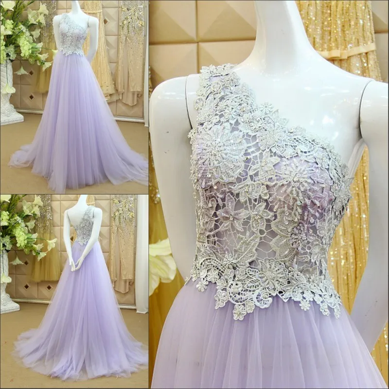 Robe de soiree/длинное платье лавандового цвета для выпускного вечера новинка 2018 года