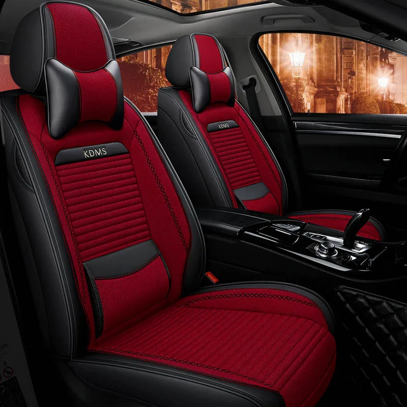 KADULEE flax car seat covers For renault captur duster logan fluence 2013 kadjar megane laguna auto accessories seat covers