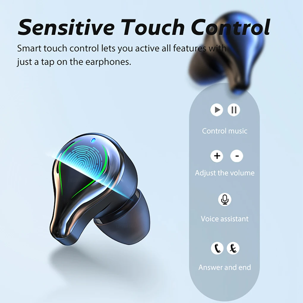 Bluetooth 5 0 Earphones 2200mAh Charging Box Wireless Headphone 9D Stereo Sports Waterproof Earbuds Headsets For smart Phone
