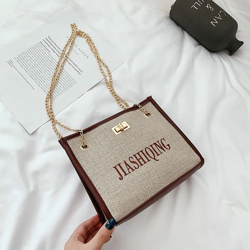 

High Grade Sense Large Capacity Bag 2020 New Style Fashion Western Style One-Shoulder Oblique Bag Versatile INS Woolen Cloth Bag