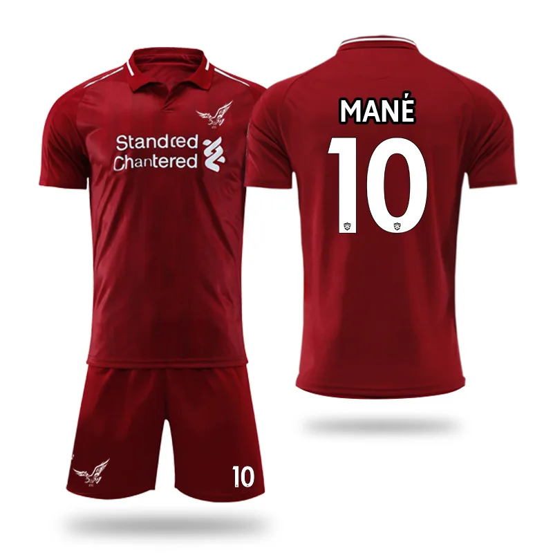 

Football Training No 18-19 Home Short Sleeve Suit Set Men's Adult Liverpool Service Uniforms Short Sleeve Clothes Player Version