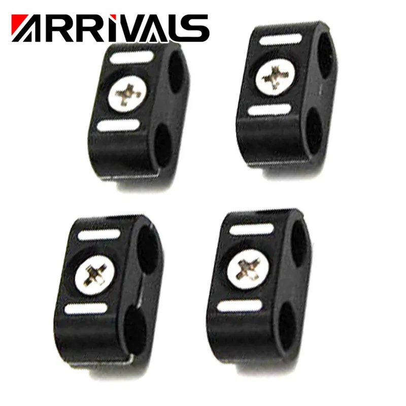 4pcs Motorcycle Brake Cable Clamps Throttle Cable Clips For Harley