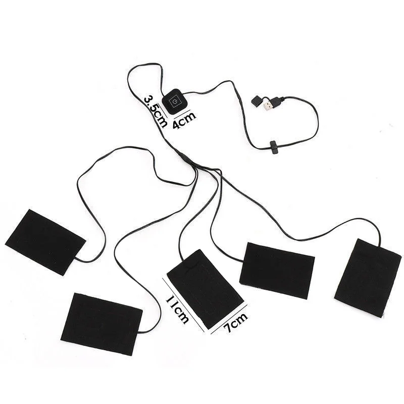 5 в 2A электрическая usb зарядка грелка куртка одежда нагреватель теплый зимний нагревательный жилет колодки температура регулируемая грелка