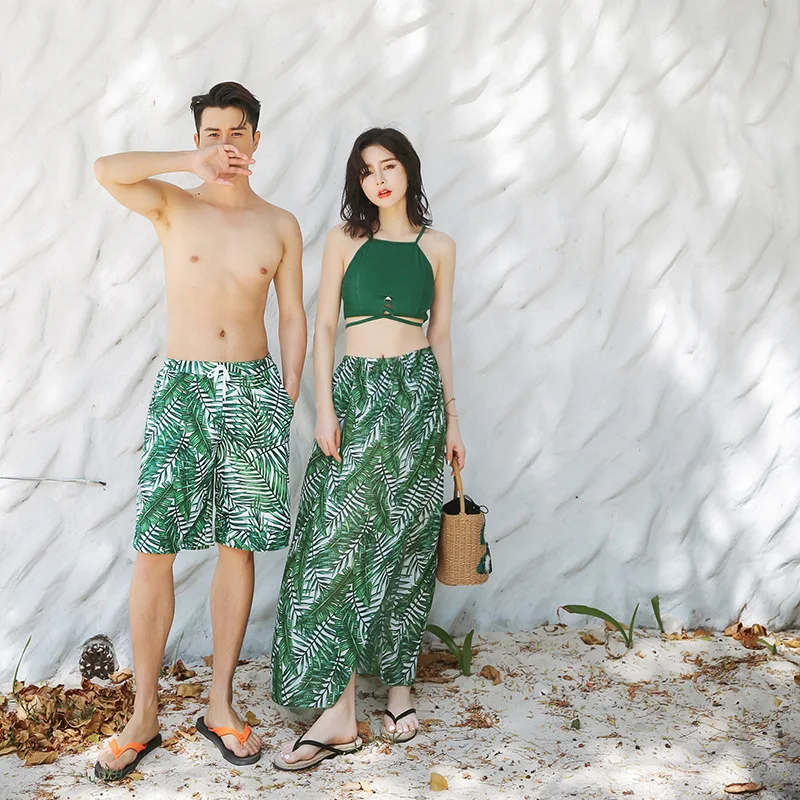 

Couples Bathing Suit Women's Split Type Three-piece Set-Style Slim Fit Slimming South Korea Graceful Seaside Holiday 2018 New St