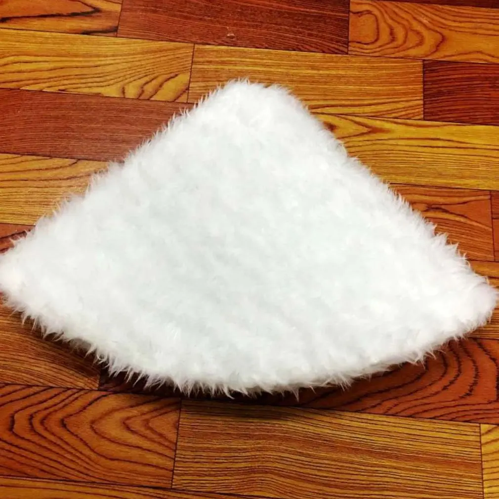 Chrimas Decoration 78/90/122cm Christmas Plush Tree Skirt Pure white long hair Christmas Tree Skirt Chrimas Tree Decoration
