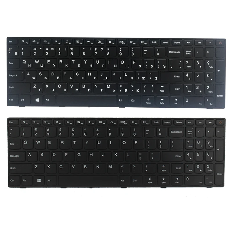 Новая английская/Русская клавиатура для lenovo ideaPad 110-15ISK 110-15IKB 110-17ACL 110-17IKB 110-17ISK