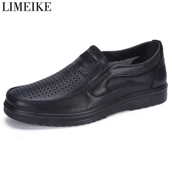 

LIMEIKE 2020 Summer New Breathable Men's Mesh Shoes Non-slip Soft Bottom Light Shoes Casual Hollow Breathable Men's Shoes