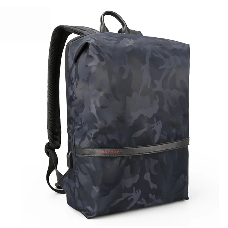 

Fashion Backpack 15 inch Computer Bag Casual Diagonal Commuter Backpack Camouflage Fabric
