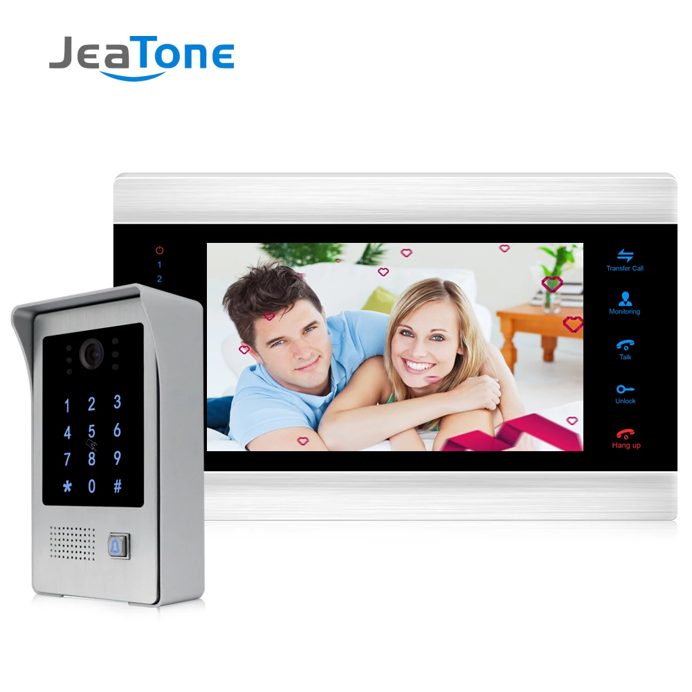 7 inch Wired Video Door Phone Intercom Home Access Control System With Waterproof Outdoor IR Camera Support Password/RFID Card 7 inch Wired Video Door Phone Intercom Home Access Control System With Waterproof Outdoor IR Camera Support Password/RFID Card