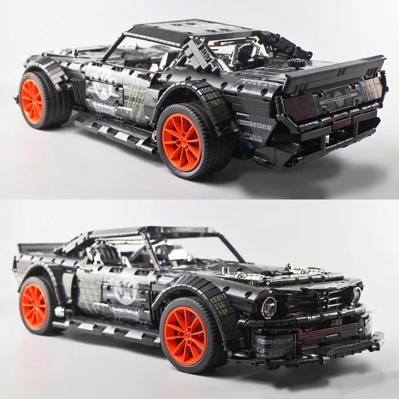 Автомагнитола leINGlys 23009 3168 шт. гоночный автомобиль Ford Mustang Hoonicorn RTR V2 с мотором