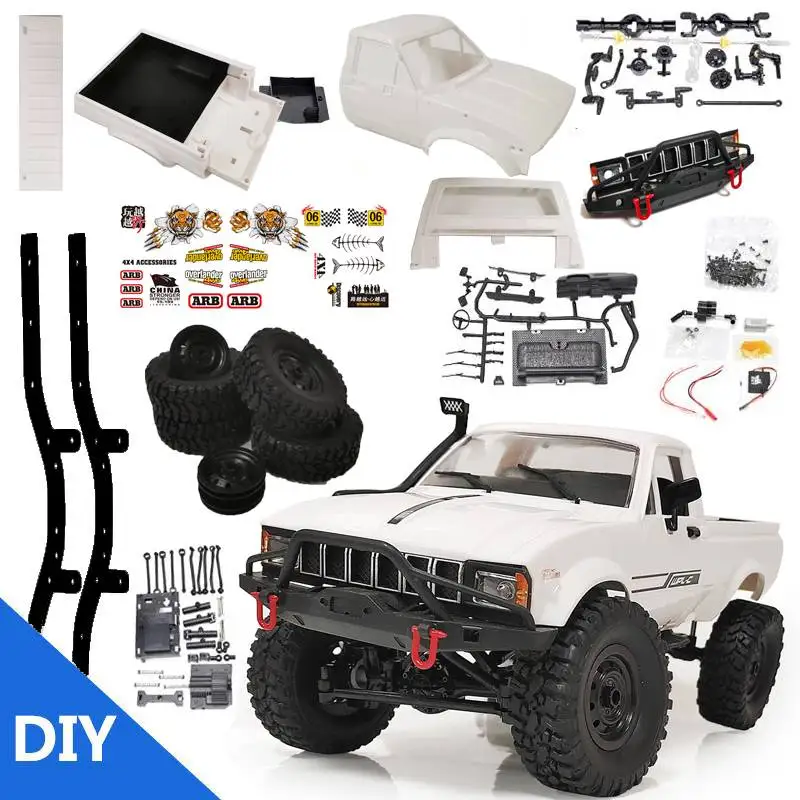 WPL C24 RC Car 1:16 2.4Ghz 4WD Climbing Crawler Radio Control Vehicles Full Proportional Kit Model Toys for Kids | Игрушки и хобби