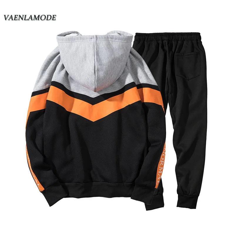 Vaenlamide, мужской повседневный комплект, спортивная одежда, осень, толстовки с капюшоном, спортивные костюмы, мужской однотонный спортивный костюм, толстовки с капюшоном+ штаны, 2 шт