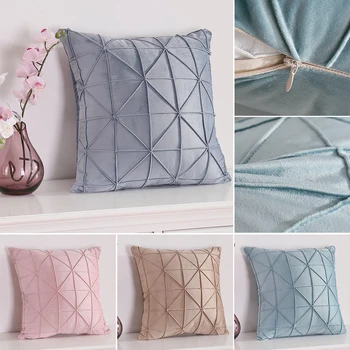 

45x45cm/55x55cm Luxury Soft Velvet Cushion Pillow Cover Solid Color Pillow Case Customize Decorative Throw Pillow Covers Club