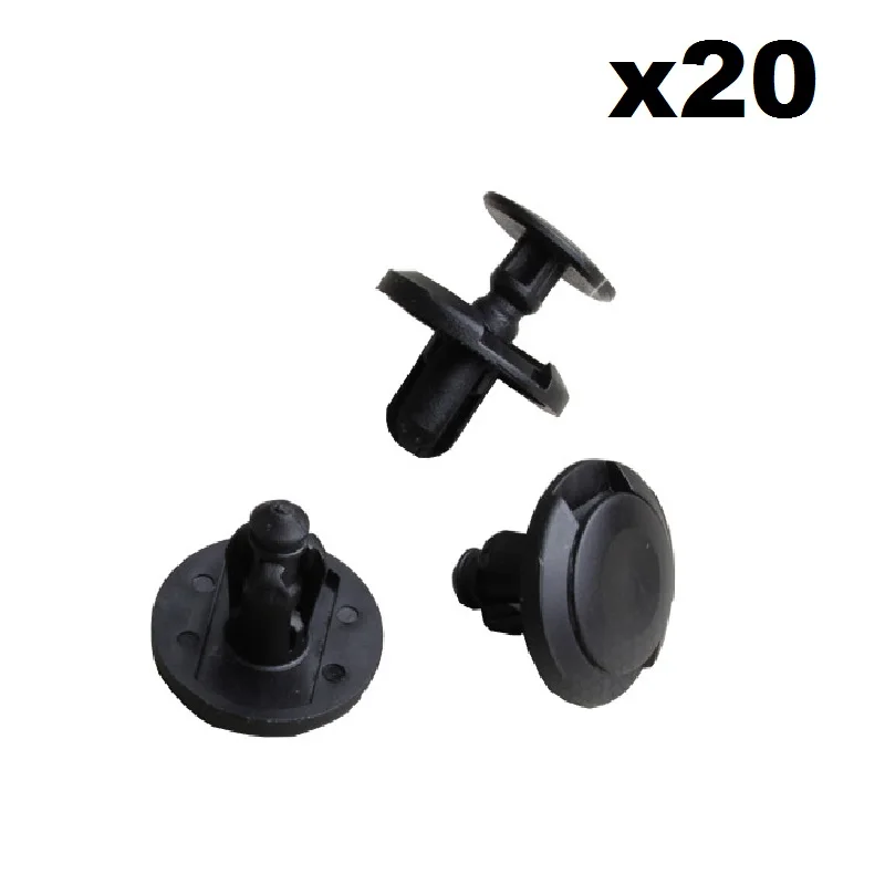 

FOR TOYOTA MAZDA SUZUKI MITSUBISHI FIAT BUMPER PLASTIC CLIPS x20 BLACK